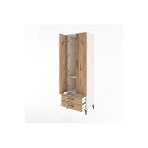 Hyperion Dolap 2 Raflı 2 Çekmeceli Tek Askılı 60x44x195 Aytaşı-çam