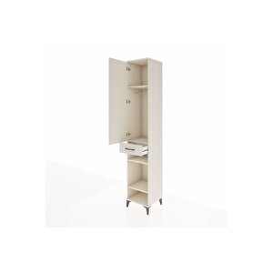 Hyperion Dolap 4 Raflı Tek Çekmeceli Tek Askılı 44x44x243 Aytaşı-aytaşı