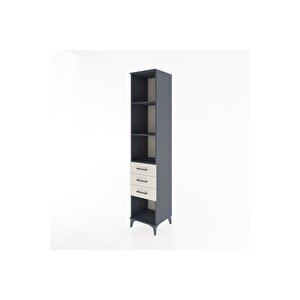 Hyperion Dolap 3 Raflı 3 Çekmeceli 44x44x221 Antrasit-aytaşı