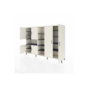 Hyperion Dolap 13 Raflı 6 Kapaklı 220x44x163 Aytaşı-aytaşı/antrasit