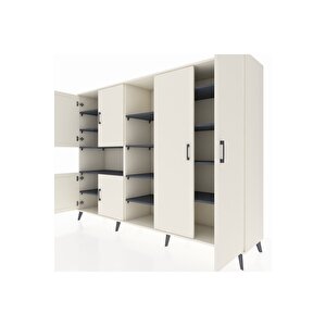 Hyperion Dolap 13 Raflı 6 Kapaklı 220x44x163 Aytaşı-aytaşı/antrasit