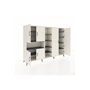 Hyperion Dolap 13 Raflı 6 Kapaklı 220x44x163 Aytaşı-aytaşı/antrasit