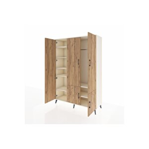 Hyperion Dolap 7 Raflı 5 Kapaklı Tek Askılı 132x44x195 Aytaşı-çam/aytaşı