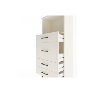 Arges Dolap Tek Raflı 4 Çekmeceli 60x30x134 Aytaşı-aytaşı
