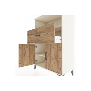 Hyperion Dolap 2 Raflı Tek Çekmeceli 2 Kapaklı 88x44x134 Aytaşı-çam