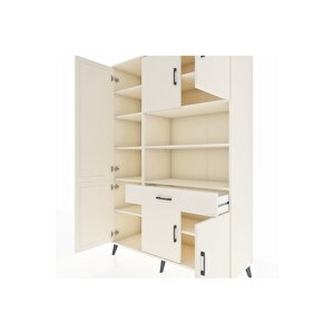 Hyperion Gardrop 10 Raflı Tek Çekmeceli 6 Kapaklı 132x44x195 Aytaşı-aytaşı