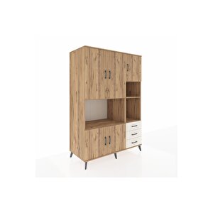 Kronos Dolap 9 Raflı 3 Çekmeceli 5 Kapaklı 132x59x195 Çam-çam/aytaşı