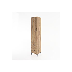 Hyperion Dolap 2 Raflı 2 Çekmeceli Tek Askılı 44x44x221 Çam-çam