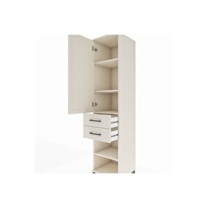 Hyperion Dolap 4 Raflı 2 Çekmeceli Tek Kapaklı 44x44x195 Aytaşı-aytaşı