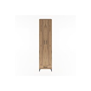 Hyperion Dolap 6 Raflı Tek Çekmeceli 2 Kapaklı 60x44x243 Çam-çam