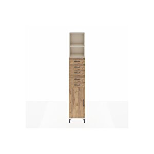 Hyperion Dolap 3 Raflı 5 Çekmeceli Tek Kapaklı 44x44x243 Aytaşı-çam