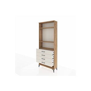 Arges Dolap 3 Raflı 4 Çekmeceli 88x30x221 Çam-aytaşı
