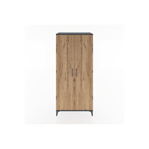 Hyperion Dolap 5 Raflı 2 Kapaklı 88x44x195 Antrasit-çam