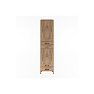 Hyperion Dolap 4 Raflı 5 Çekmeceli 4 Kapaklı 60x44x243 Çam-çam