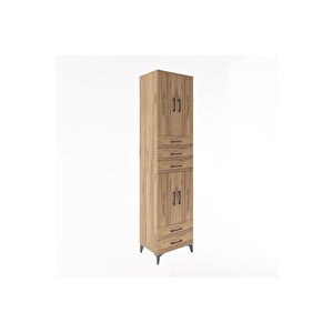 Hyperion Dolap 4 Raflı 5 Çekmeceli 4 Kapaklı 60x44x243 Çam-çam