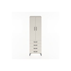 Hyperion Dolap 3 Raflı 4 Çekmeceli 2 Kapaklı 60x44x195 Aytaşı-aytaşı