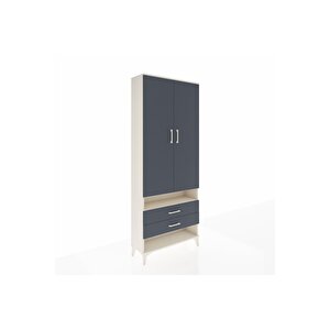 Arges Dolap 4 Raflı 2 Çekmeceli 2 Kapaklı 88x30x221 Aytaşı-antrasit