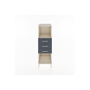 Hyperion Dolap Tek Raflı 3 Çekmeceli 44x44x134 Aytaşı-antrasit