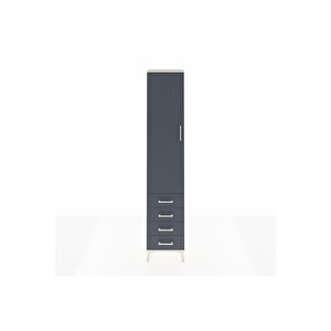 Arges Dolap 4 Raflı 4 Çekmeceli Tek Kapaklı 44x30x221 Aytaşı-antrasit