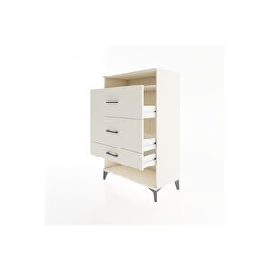 Hyperion Dolap Tek Raflı 3 Çekmeceli 88x44x134 Aytaşı-aytaşı