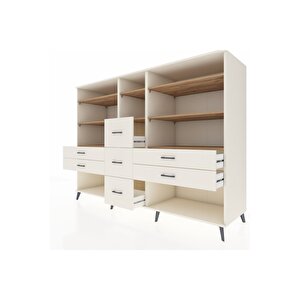 Kronos Dolap 8 Raflı 7 Çekmeceli  220x59x163 Aytaşı-çam/aytaşı