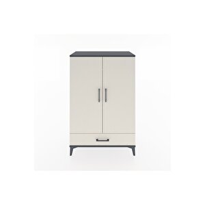 Hyperion Dolap Tek Raflı Tek Çekmeceli Tek Askılı 88x44x134 Antrasit-aytaşı