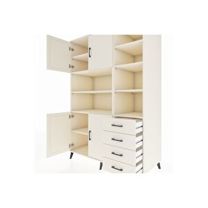 Kronos Dolap 9 Raflı 4 Çekmeceli 4 Kapaklı 132x59x195 Aytaşı-aytaşı/aytaşı
