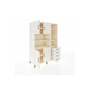 Kronos Dolap 9 Raflı 4 Çekmeceli 4 Kapaklı 132x59x195 Aytaşı-aytaşı/aytaşı