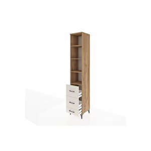 Hyperion Dolap 4 Raflı 3 Çekmeceli 44x44x243 Çam-aytaşı
