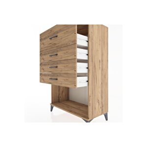 Hyperion Dolap 4 Çekmeceli 88x44x134 Çam-çam