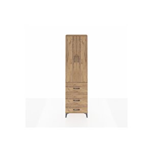 Arges Dolap 2 Raflı 3 Çekmeceli Tek Askılı 60x30x221 Çam-çam