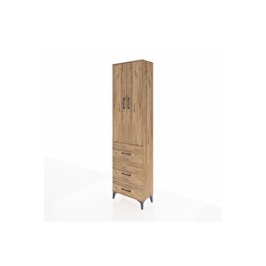 Arges Dolap 2 Raflı 3 Çekmeceli Tek Askılı 60x30x221 Çam-çam