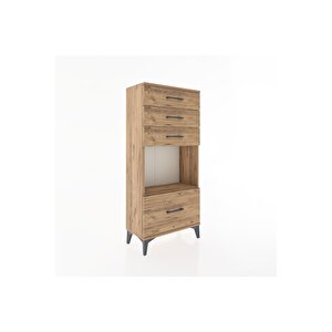 Hyperion Dolap Tek Raflı 4 Çekmeceli 60x44x134 Çam-çam