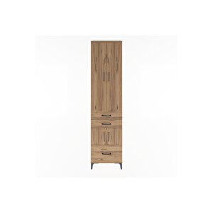 Arges Dolap 5 Raflı 3 Çekmeceli 4 Kapaklı 60x30x243 Çam-çam