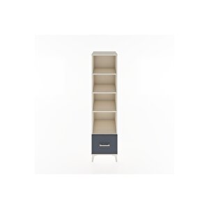 Hyperion Dolap 4 Raflı Tek Çekmeceli 44x44x182 Aytaşı-antrasit