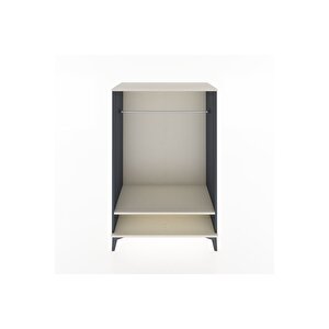 Hyperion Dolap Tek Raflı Tek Askılı 88x44x134 Antrasit-aytaşı