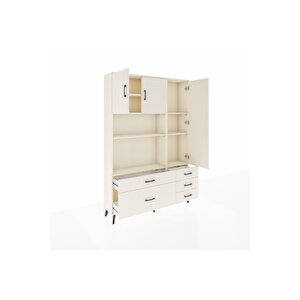 Arges Gardrop 7 Raflı 5 Çekmeceli 3 Kapaklı 132x30x195 Aytaşı-aytaşı