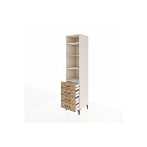 Hyperion Dolap 4 Raflı 4 Çekmeceli 44x44x195 Aytaşı-çam