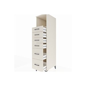 Kronos Dolap Tek Raflı 6 Çekmeceli 44x59x182 Aytaşı-aytaşı