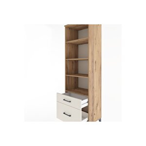 Hyperion Dolap 4 Raflı 2 Çekmeceli 60x44x195 Çam-aytaşı