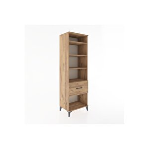 Hyperion Dolap 4 Raflı Tek Çekmeceli 60x44x195 Çam-çam