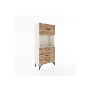 Hyperion Dolap Tek Raflı 4 Çekmeceli 60x44x134 Aytaşı-çam