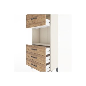 Hyperion Dolap Tek Raflı 4 Çekmeceli 60x44x134 Aytaşı-çam