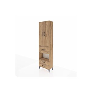 Arges Dolap 3 Raflı 3 Çekmeceli Tek Askılı 60x30x221 Çam-çam