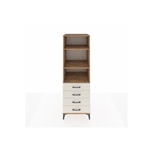 Kronos Dolap 3 Raflı 4 Çekmeceli 60x59x182 Çam-aytaşı