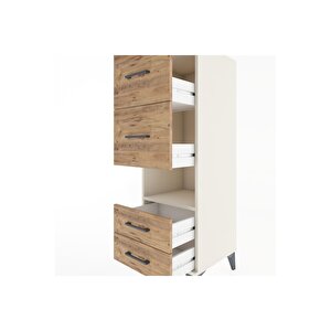 Hyperion Dolap Tek Raflı 4 Çekmeceli 44x44x134 Aytaşı-çam