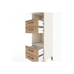 Hyperion Dolap 2 Raflı 4 Çekmeceli 44x44x134 Aytaşı-çam