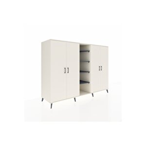 Kronos Dolap 12 Raflı 4 Kapaklı 220x59x163 Aytaşı-aytaşı/antrasit