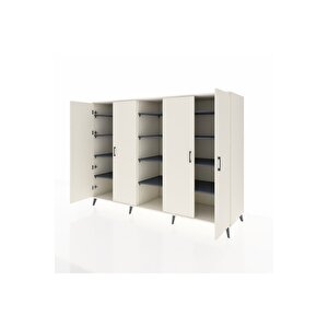 Kronos Dolap 12 Raflı 4 Kapaklı 220x59x163 Aytaşı-aytaşı/antrasit