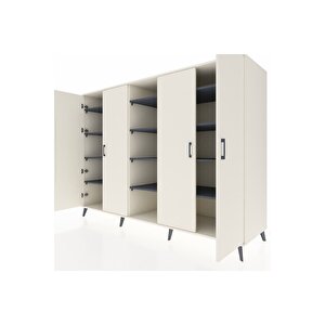 Kronos Dolap 12 Raflı 4 Kapaklı 220x59x163 Aytaşı-aytaşı/antrasit